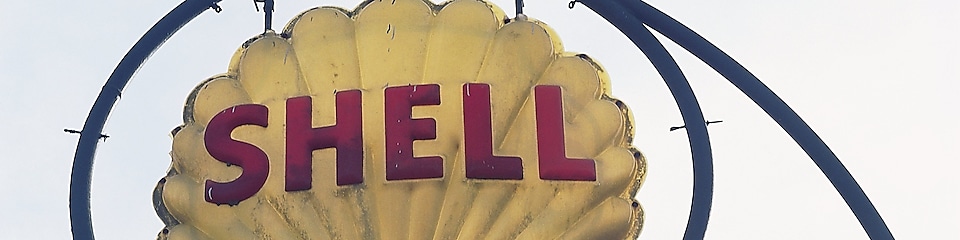 Shell Pecten hanging signage